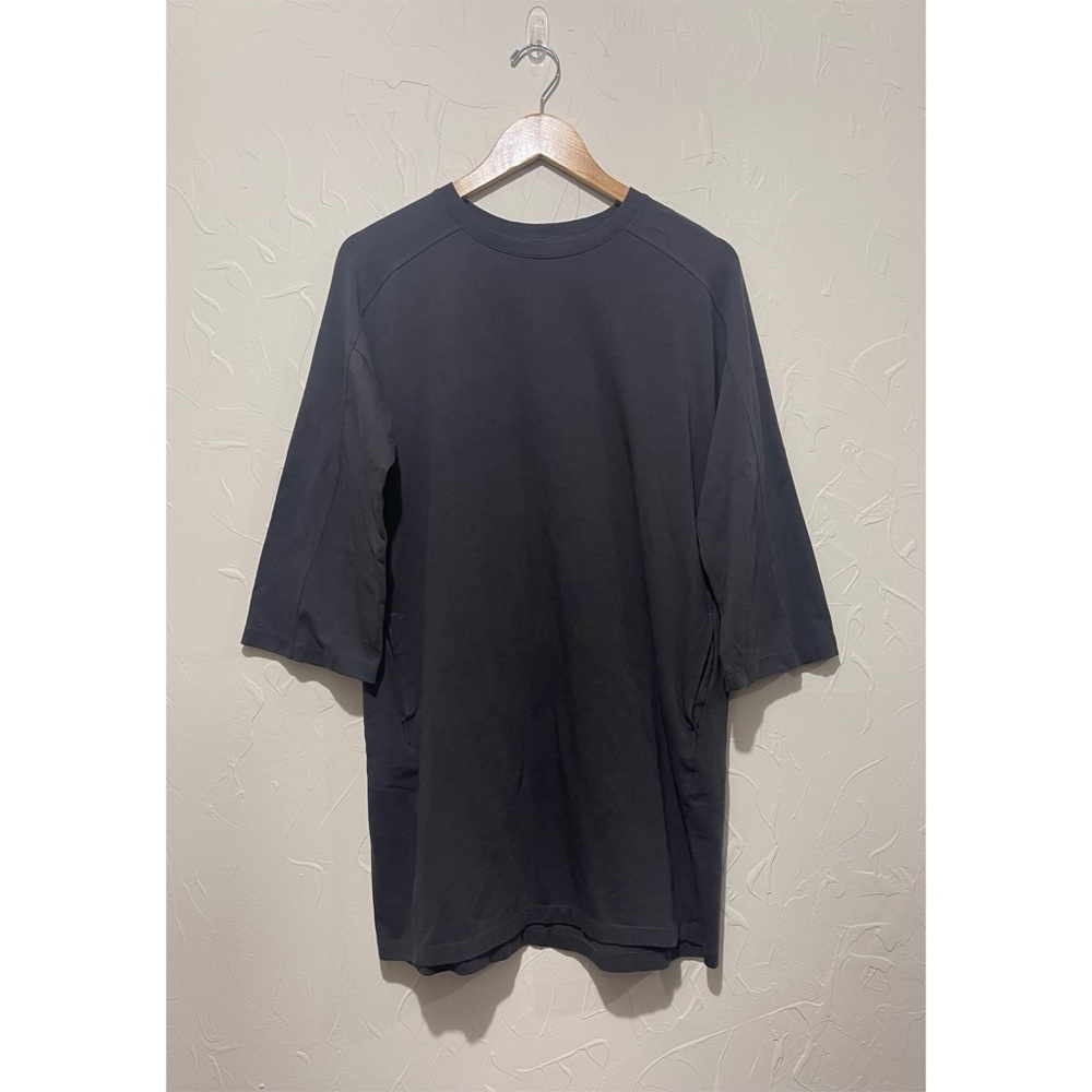 Eileen Fisher charcoal oversized boxy tunic top (petite medium)